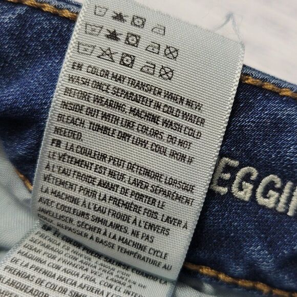 American Eagle Women's Size 6 Hi-Rise Jegging Distressed Dark Wash Skinny Jeans - Picture 7 of 10